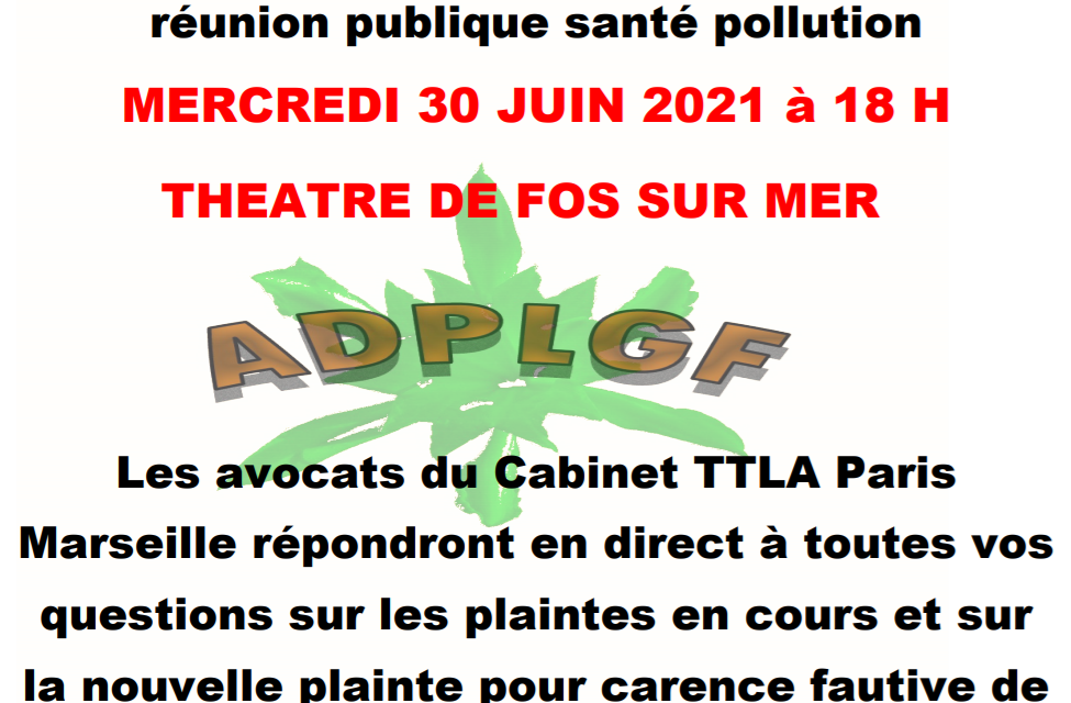 Réunion publique d’information SANTÉ POLLUTION