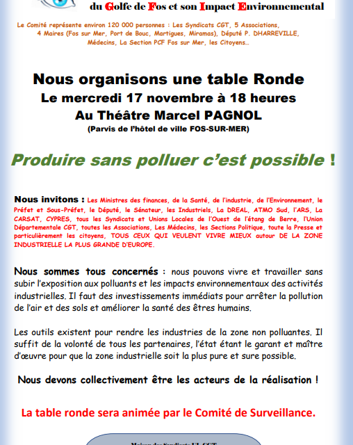 Flyer table ronde du CSAIGFIE